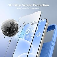 Vista 514 de GONEZ Funda de silicona para iPhone 15 Pro Max, compatible con Magsafe, protector de cámara + protector de pantalla, forro de microfibra suave Negro