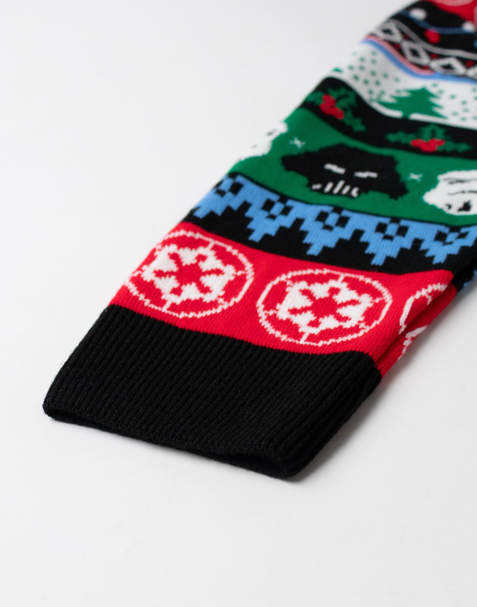 Star Wars Stormtroopers Darth Vader Mehrfarbiger Weihnachtspullover mit Logo | Langärmliger Rundhalsausschnitt für Weihnachtsfeiern | Festliche Herrenbekleidung Merch