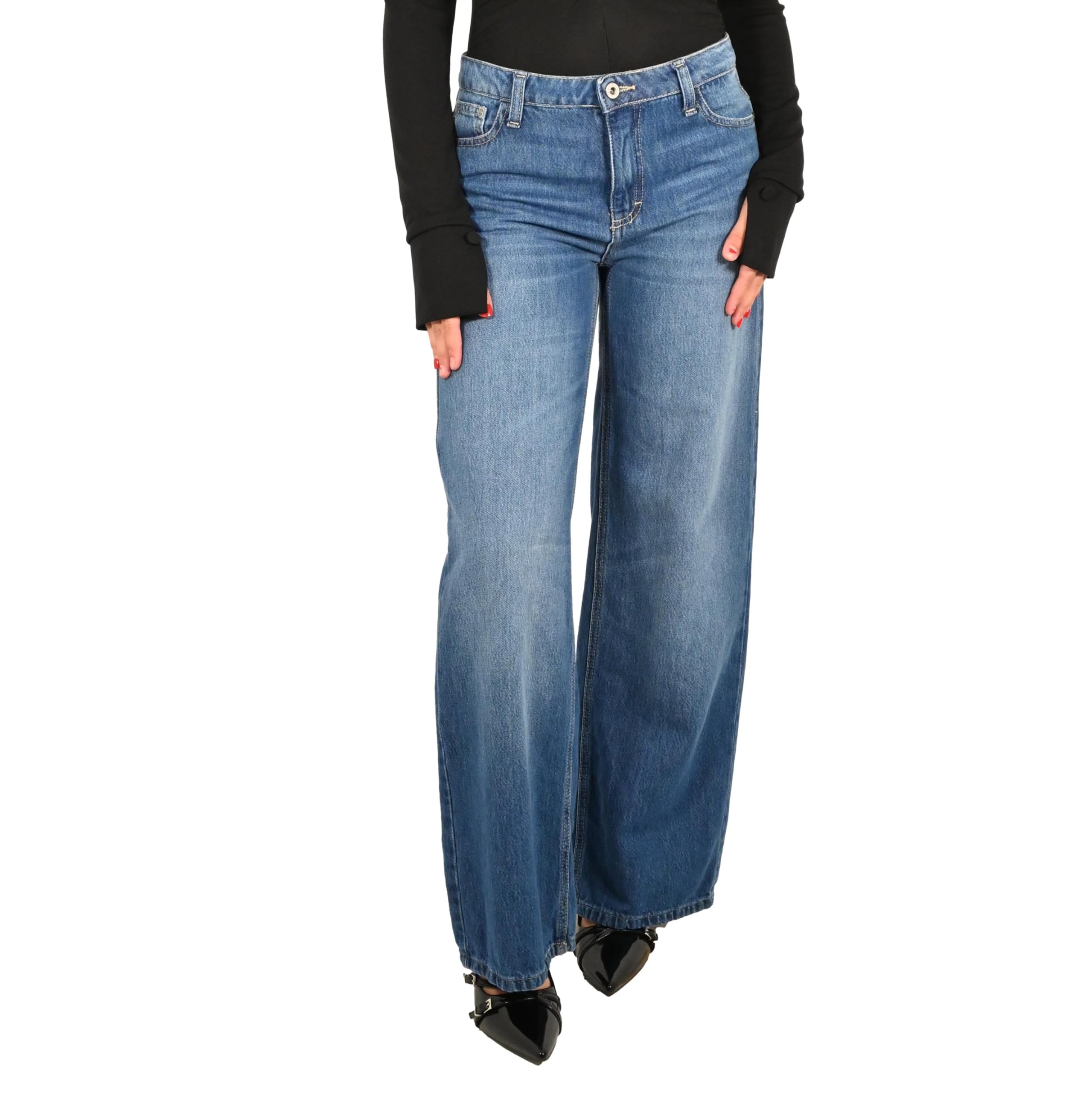 Please jeans donna denim medio P3PSCQZCDW