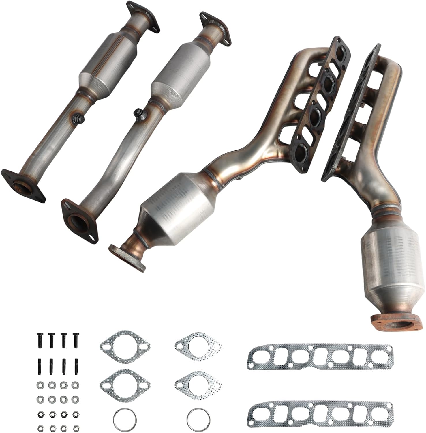 4Pcs Catalytic Converter Front & Rear with Gasket Compatible with Nissan Titan 2004-2014, 2004-2010 Infiniti QX56, 2008-2012 Nissan Pathfinder Catalytic Convertor 16479 16489 (EPA Compliant)