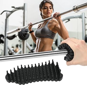 Barbell Cleaning Brush, Barebells Brush for Cleaning Weighted Bars Nylon Brush for Cleaning of Barbell, Weightlifting Bar Flexible Cleaner Strength Training Bars Cleaning Supplies, Black