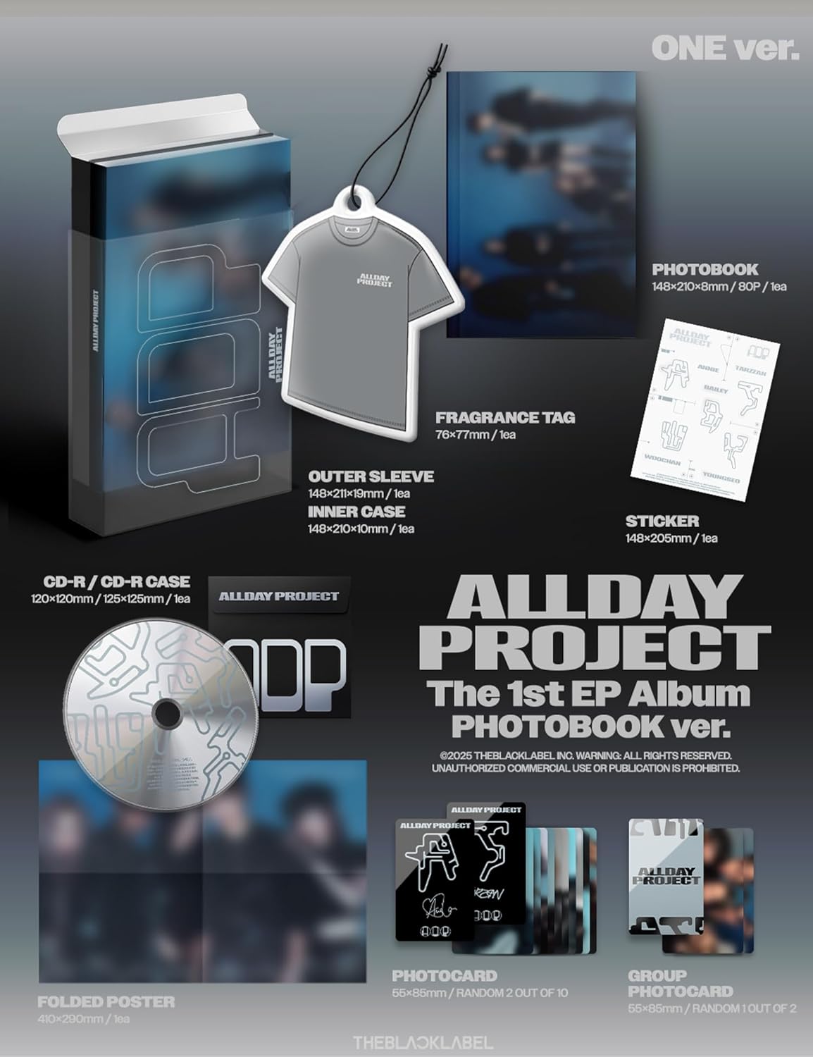ALLDAY PROJECT ALLDAY PROJECT 1st EP Album with Tracking Sealed ADP (2 Ver Set : 1Photobook+1Photocard Pack)