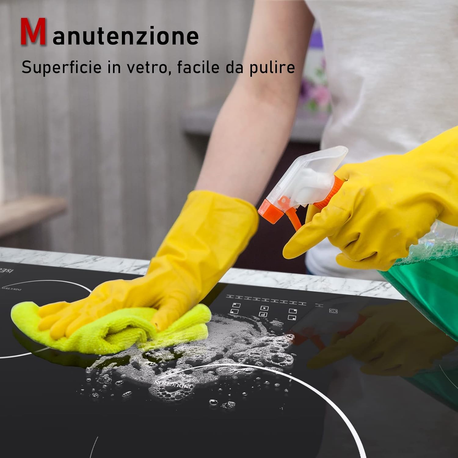 Piano Cottura Induzione, Piano Cottura Incorporato in Vetroceramica Integrato Con Sensore Controllo Touch, Nero (9300W - 5 Fuochi - 90CM) Piano Cottura Induzione, Piano Cottura Incorporato in Vetroceramica Integrato Con Sensore Controllo Touch, Nero (9300W - 5 Fuochi - 90CM)