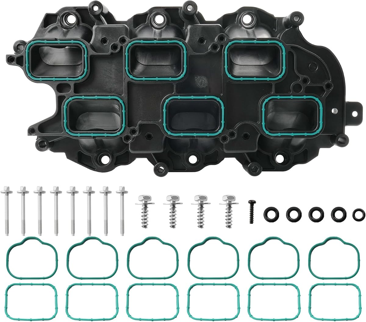 Lower Intake Manifold with Gasket for 2011-2021 Dodge Charger Challenger Durango Jeep Wrangler Grand Cherokee RAM 1500 ProMaster Chrysler 200 300 Town & Country 3.6L Pentastar V6 Replace 05184199AF