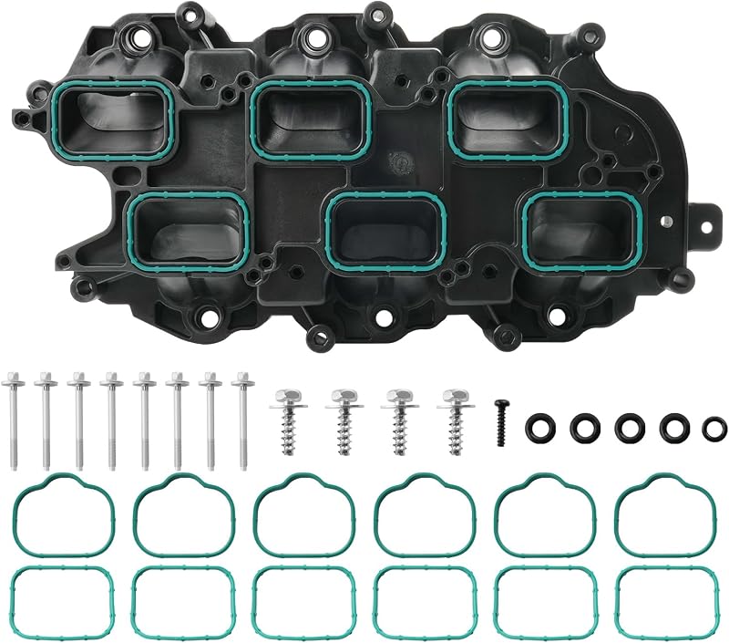 Lower Intake Manifold with Gasket for 2011-2021 Dodge Charger Challenger Durango Jeep Wrangler Grand Cherokee RAM 1500 ProMaster Chrysler 200 300 Town & Country 3.6L Pentastar V6 Replace 05184199AF