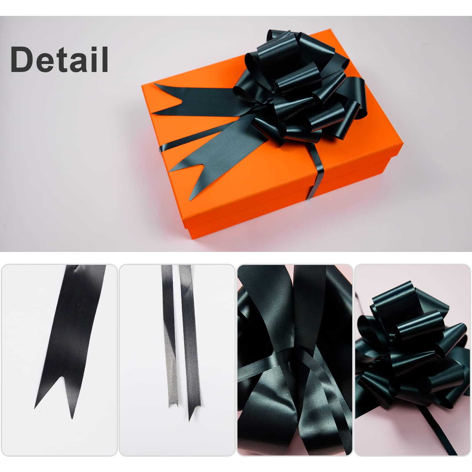 Fiocco Lusso Nero Per Regali - Per Halloween, Compleanni E Fai Da Te - Foto 13