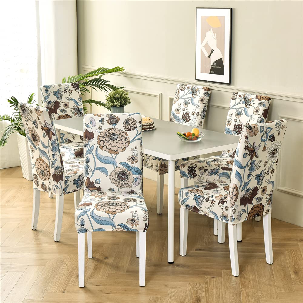 Housse De Chaise Extensible Lot De 2/4/6 - Style Printemps - Universelle Pour Salle à Manger, Mariage, Banquet