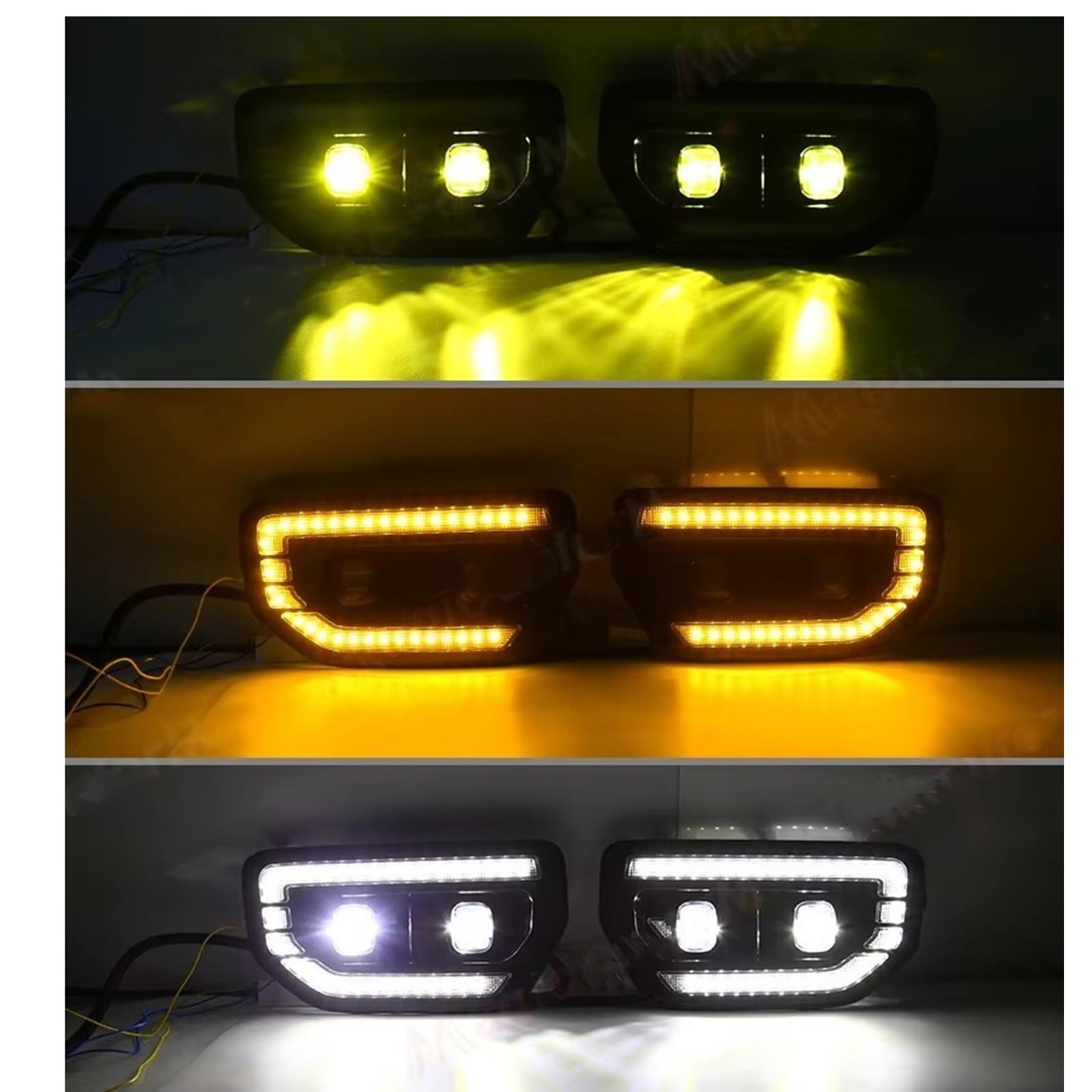 Compatible Con Ford Para T9 Para Tremor 2023 2024 Luz Antiniebla DRL Luces De Circulación Diurna Blanco Amarillo Luz Intermitente Coche Accessrioes
