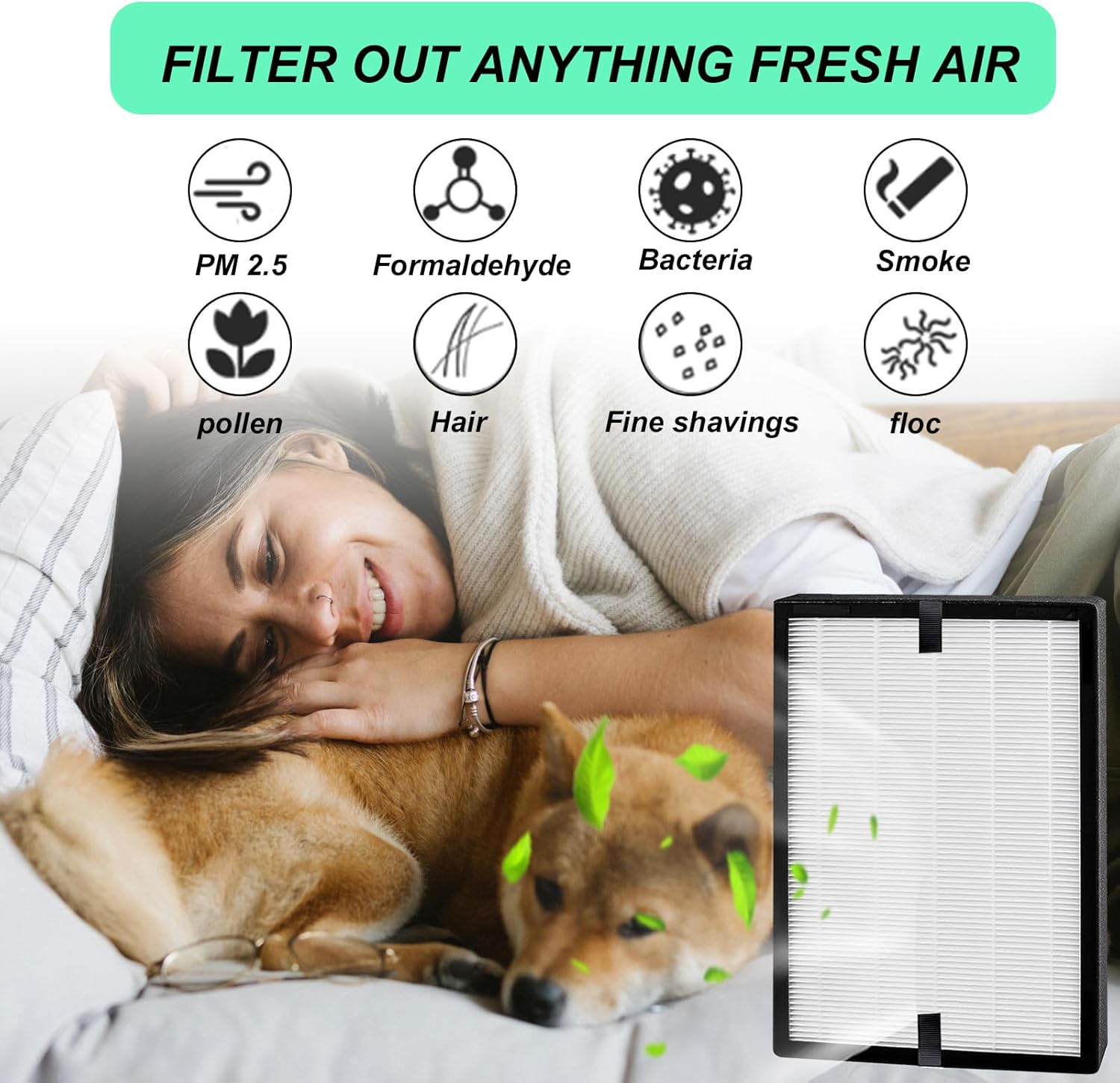 1 Packs HP700 True HEPA Replacement Filter Compatible with Hunter HP700 Series Air Purifier, Compare to Part# H-HF700-VP & H-PF700, 1 x H13 HEPA + 2 x Activated carbon - Image 3