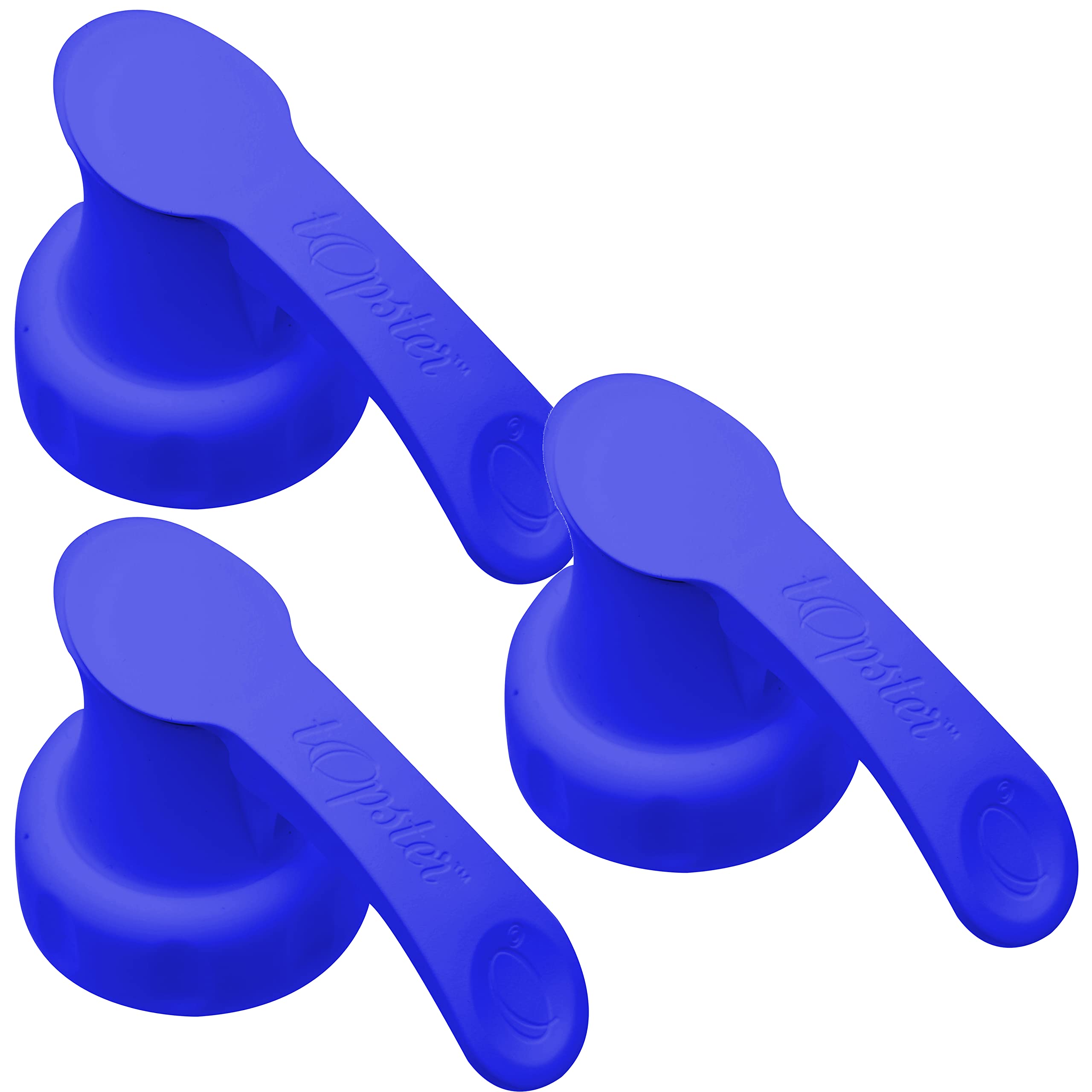 Topster Milk Top Pourers (Blue) - Milk Bottle Pourers for Plastic Bottles, for Whole Milk Plastic Bottles, Eliminates Spillage, Mess & Drips Around The Kitchen & Fridge, (Pack of 3) โ image 1