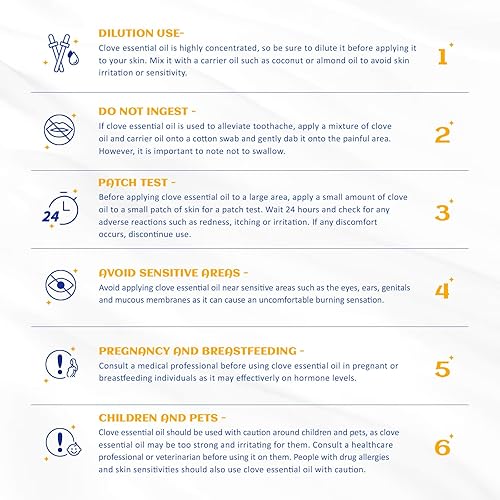 Miniatura 6 de Aceite de clavo, aceite esencial de clavo natural puro para difusor de masaje cutáneo, 100 mL  3,38 onzas líquidas.