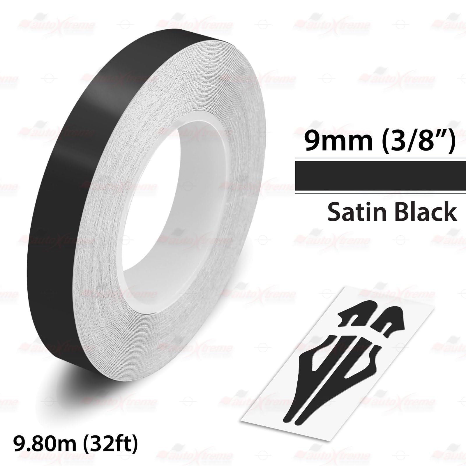 SATIN BLACK, 3/8