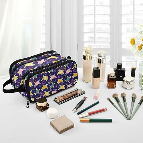 Miniatura 6 de Wudan Sea Turtles Algae Cosmetic Bags Waterproof Makeup Cosmetic Bag for Travel Organizer 11 x 7 Inches