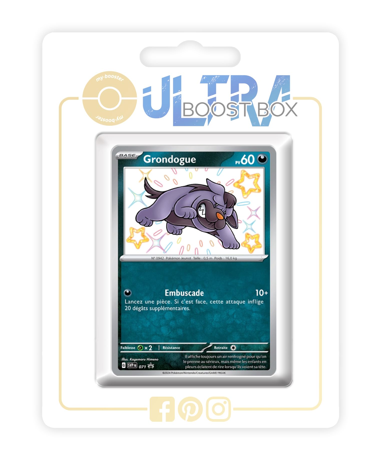 Zéblitz SV201 Holo - Coffret Myboost X 10 Cartes Pokémon - Écarlate Et Violet Rivalités Destinées - Français - Cartes Neuves Officielles
