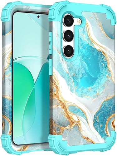 Hocase Funda para Galaxy S23, protección resistente a prueba de golpes de servicio pesado, parachoques de goma de silicona suave+funda protectora