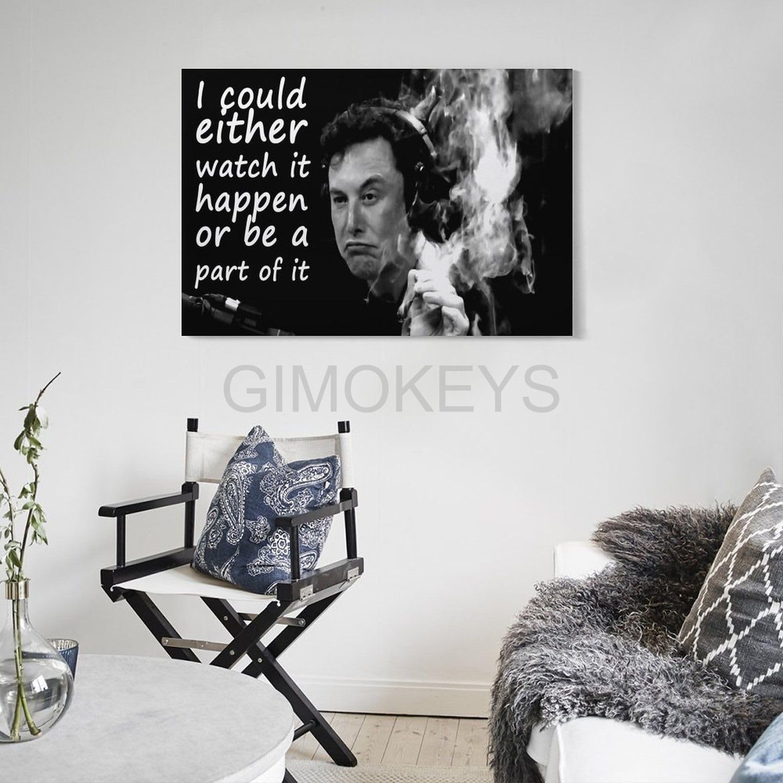 Amazon.com: American Celebrity Elon Musk 名人名言藝術海報肖像藝術海報黑白藝術(5) 帆布海報牆壁藝術裝飾印刷圖片繪畫適用於客廳臥室裝飾框架風格:  居家與廚房