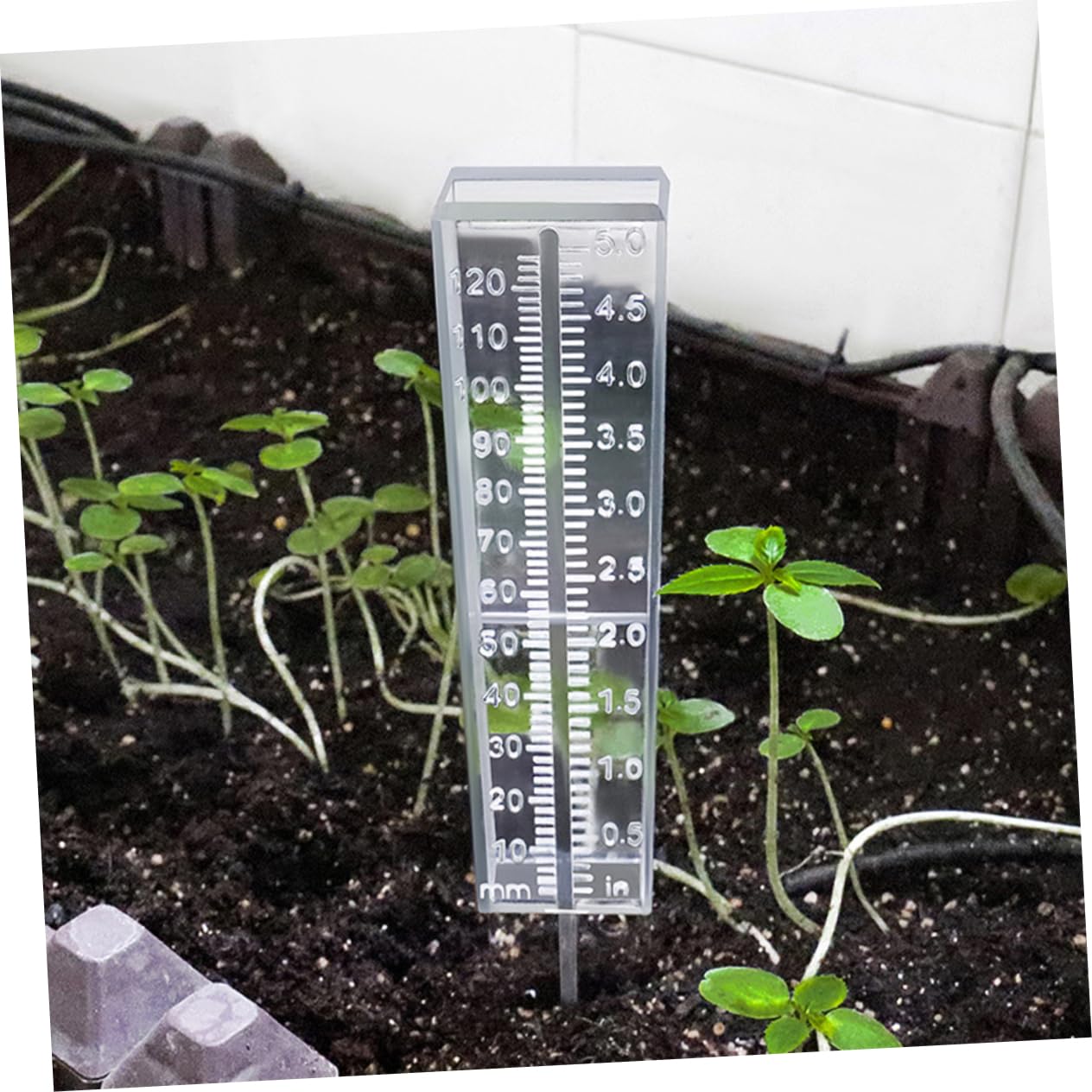 HANABASS Regenmesser 6 Stück Transparentes Regenmessrohr Wetterfeste Gartendekoration Präzise Niederschlagsmessung Robuste Konstruktion für Garten und Outdoor