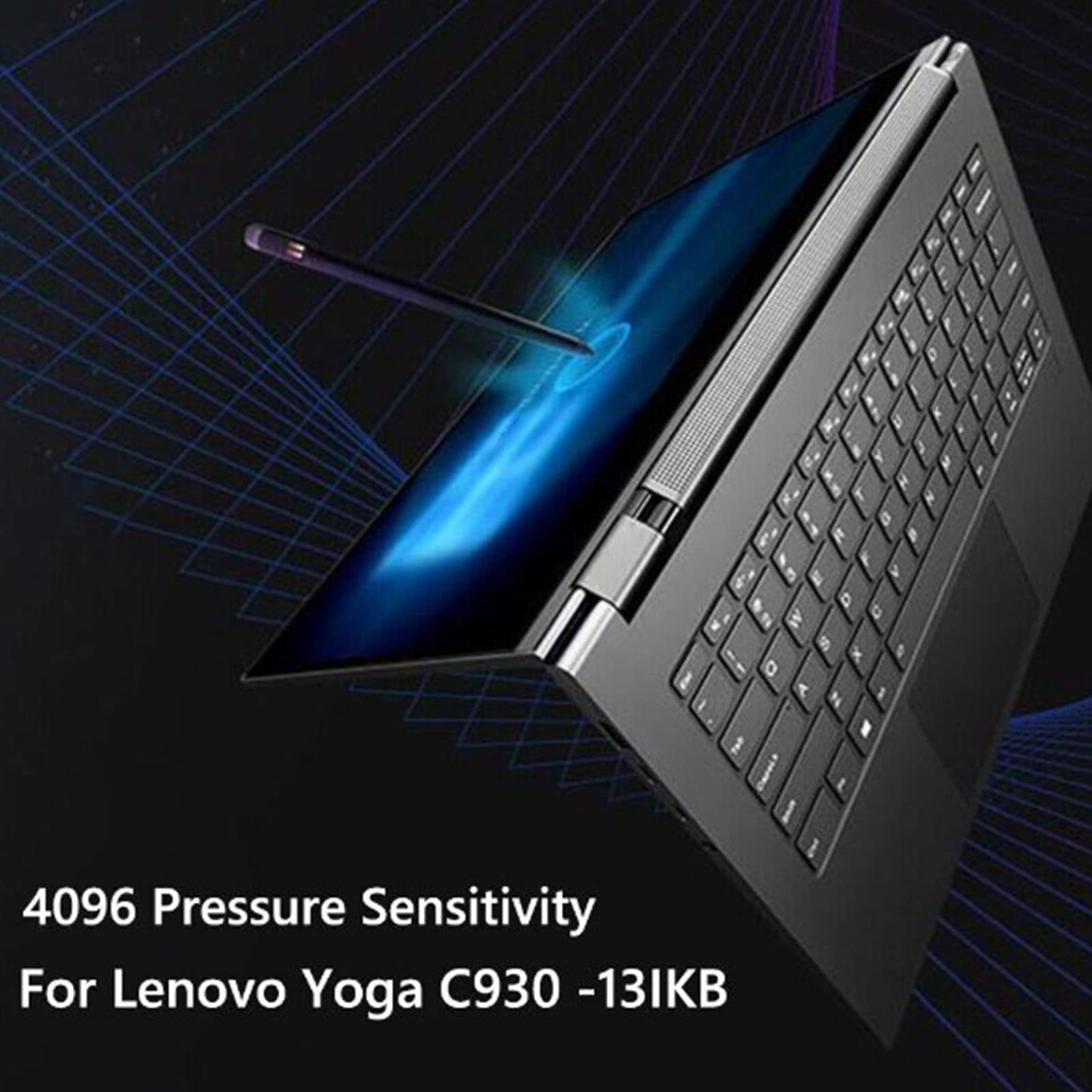 Stylus Active Pen, Bolígrafos Digitales Inteligentes para, Tableta Portátil de Control Sensible, Pantalla Táctil, Lápiz Capacitivo con Botones para Yoga C930 13IKB