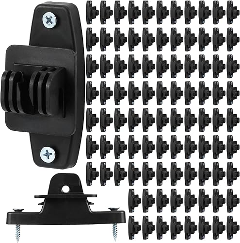 Miniatura 7 de Pushglossy Aisladores de valla de alambre eléctrico, valla de garra eléctrica negra, aisladores de postes de madera, accesorios de cerca, poste de