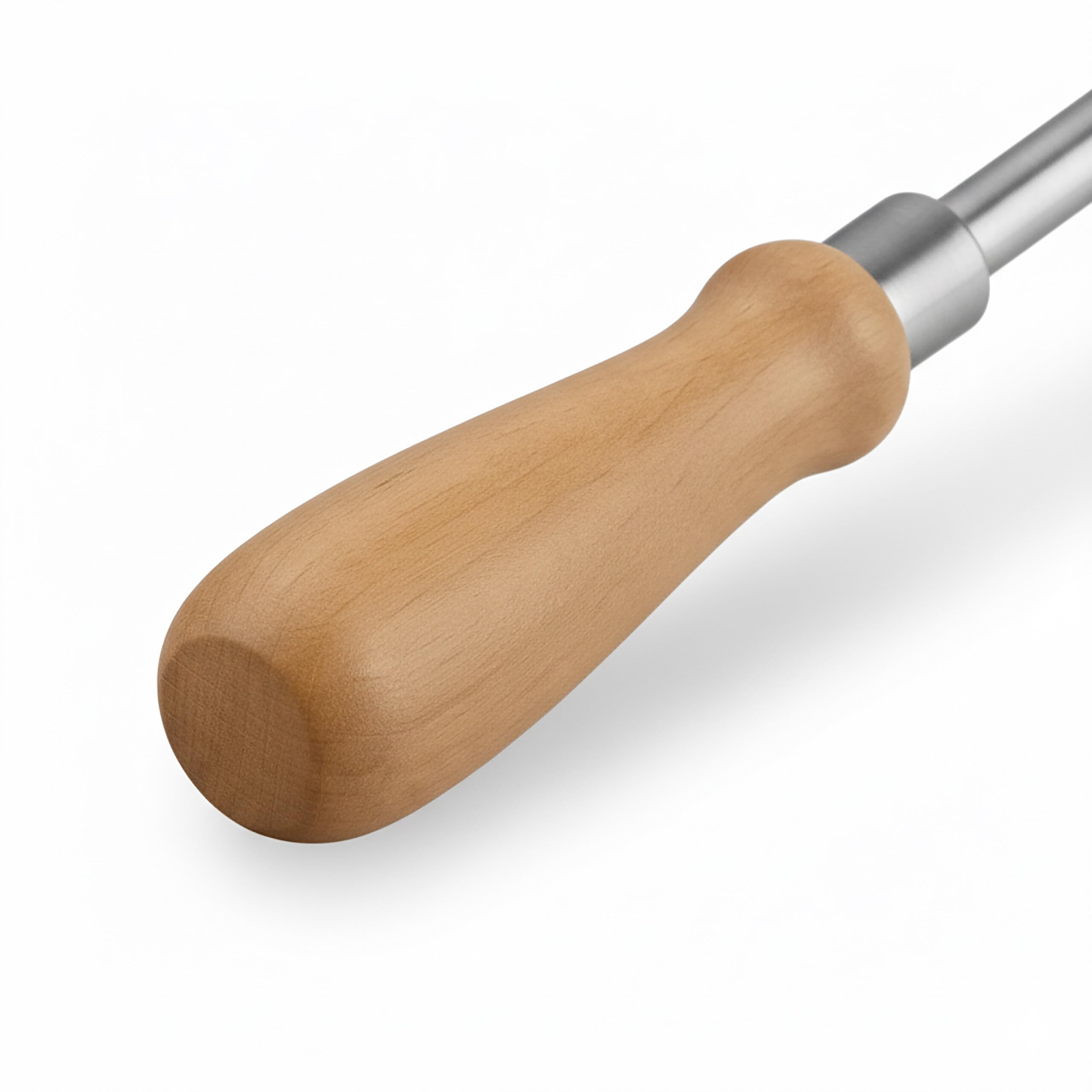 Rascador de Cenizas Relaxdays, Acero Inoxidable, Mango de Madera, 58,5 cm, Pala para chimeneas, Gancho para Cenizas.