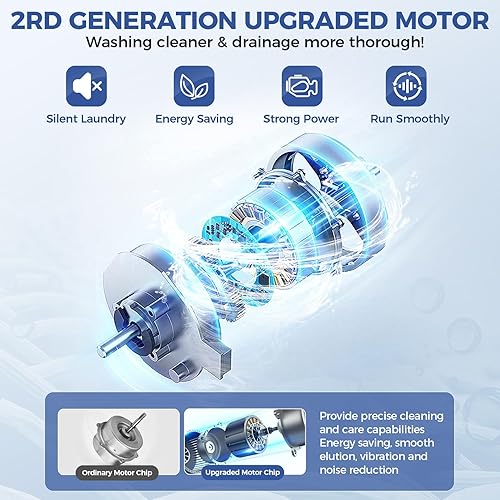Miniatura 5 de Nictemaw Lavadora portátil, capacidad de 13.5 libras, lavadora portátil totalmente automática, combo de lavadora y secadora de 1.8 pies cúbicos con