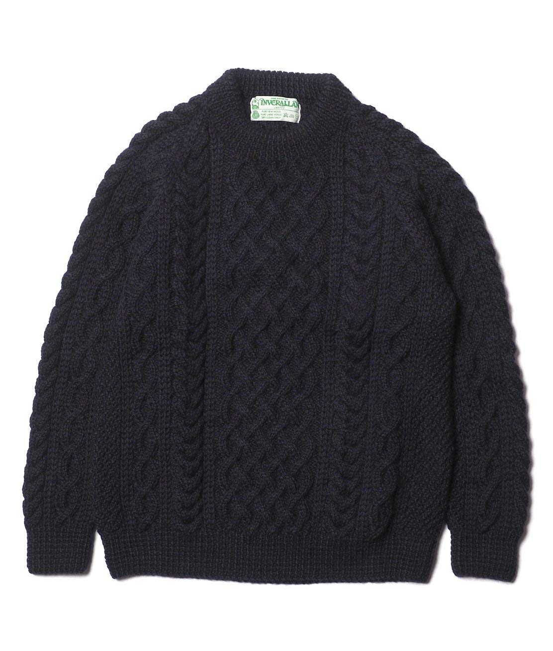 INVERALLAN 1A インバー アラン 茶タグ クルーネック ライトグレー