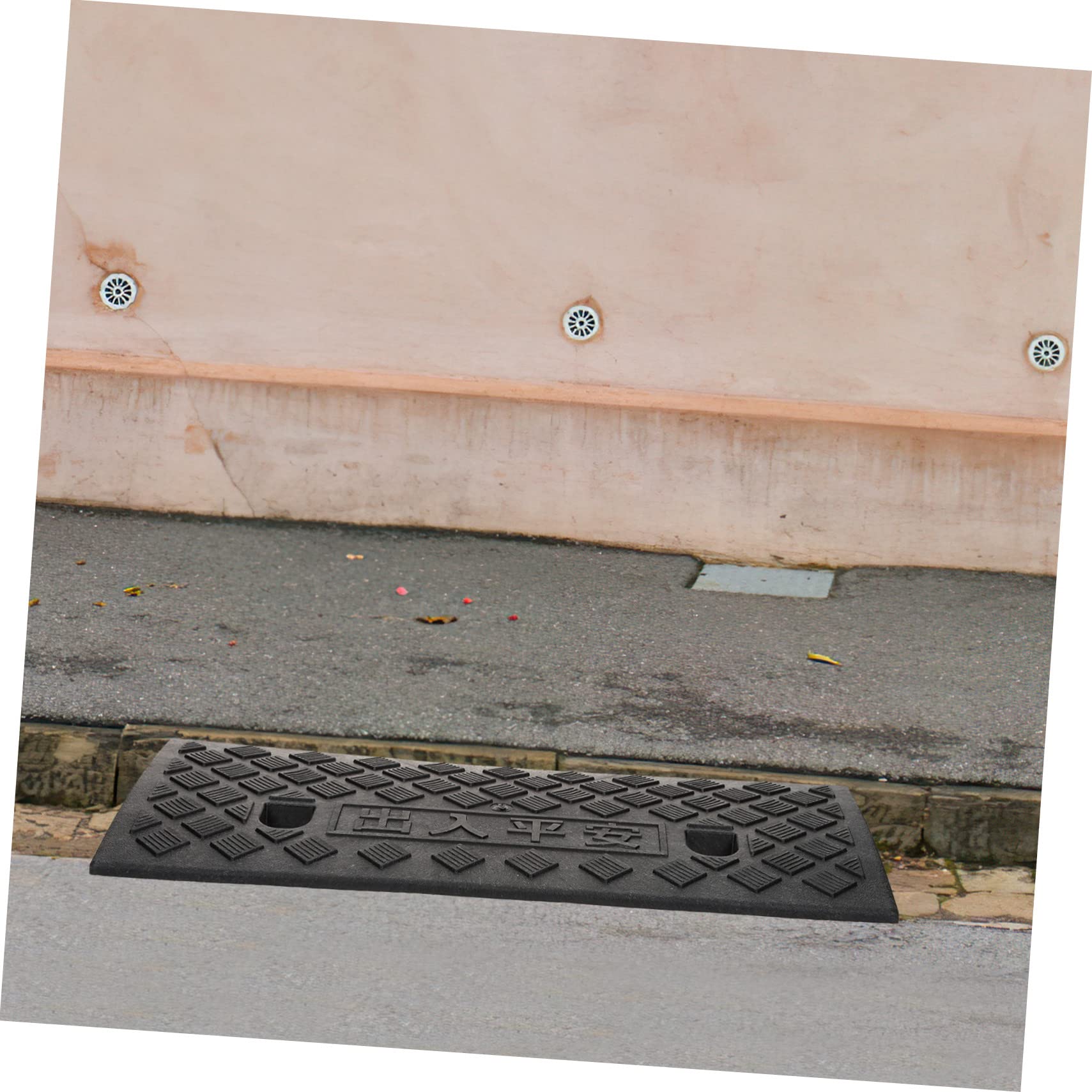 Rampa de Goma Negra Reforzada para Scooter y Bicicleta | Bordes y Zonas de Paso, Reduce Ruido y Evita Deslizamiento, Diseño Engrosado de Refuerzo