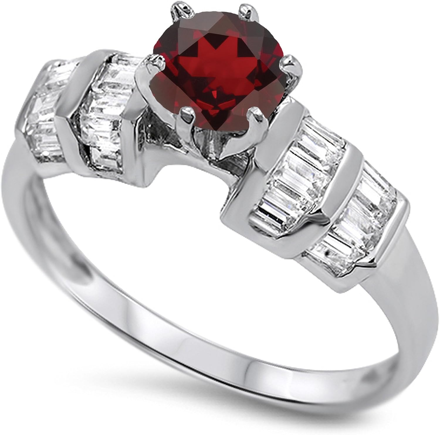 CHOOSE YOUR COLOR Sterling Silver Round Ring