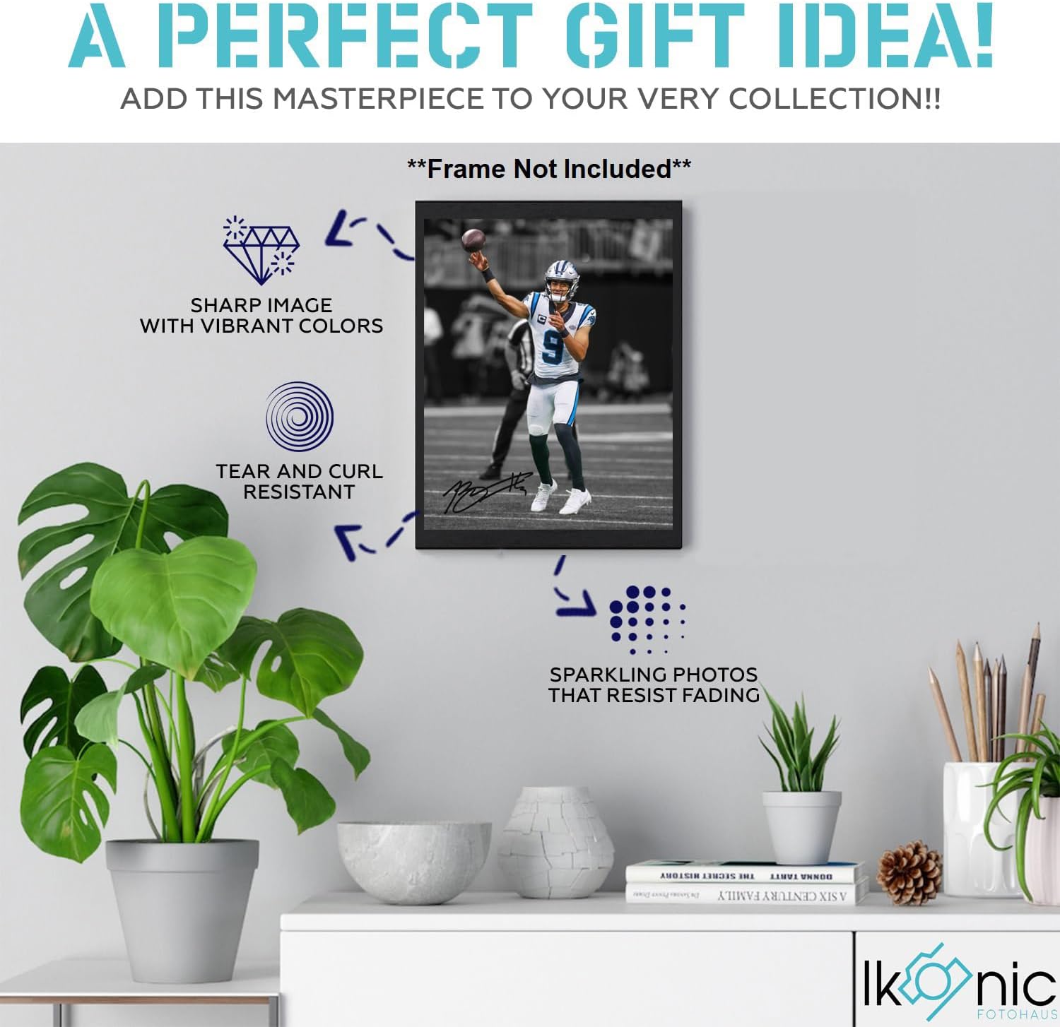 Ikonic Fotohaus Bryce Young Signed Photo Autograph Print Wall Art Home Decor - Image 3