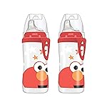 NUK Elmo Active Cup, 10oz, 2 Pack - BPA Free, Spill Proof Sippy Cup