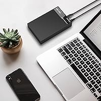 Vista 7 de RSHTECH Caja de disco duro SATA de aluminio de 3,5 pulgadas+caja de disco duro externo RSHTECH de 3,5 pulgadas USB 3.0 a SATA