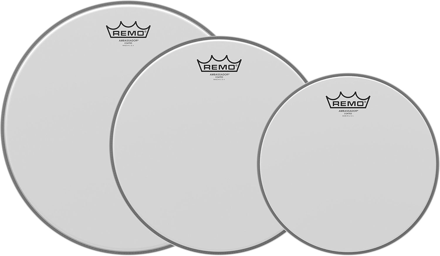 Remo PP-0940-BA Ambassador Coated Tom Drumhead Pack - 10", 12" & 14"