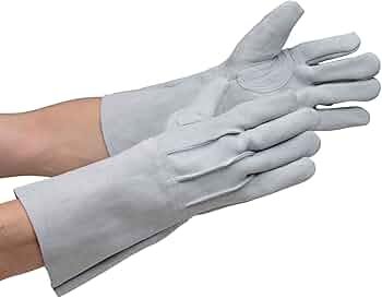 Amazon.co.jp: [ミドリ安全] ガス溶断・溶接用 牛床革手袋 5本指 MT