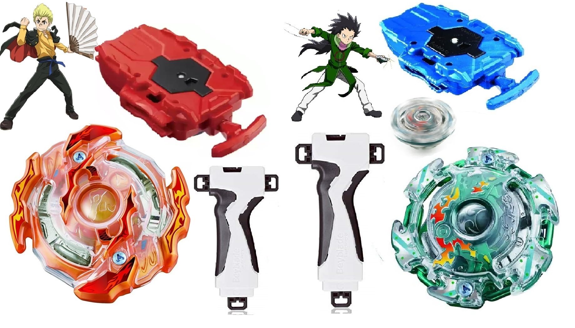 Bestie toys Battle Top Metal Fusion Clash of Speed Top with 2 Blades and 2 String Launchers with Handle (Rising Ragnaaruk + Booster Kaiser Kerbeus) (B0CWDHNN22) Amazon Price History, Amazon Price Tracker