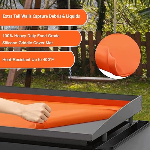 Miniatura 2 de Gearmatte - Tapete de silicona de 22 pulgadas para parrilla Blackstone de 22 pulgadas, cubierta de silicona resistente de grado alimenticio, protege