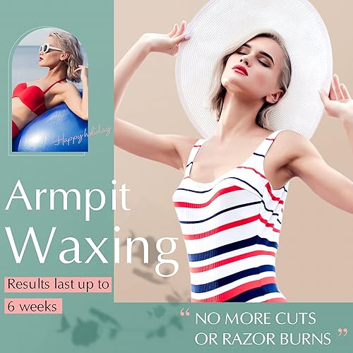 Miniatura 9 de Vennco Kit de depilación digital con perlas de cera dura de aloe de 2.5 libras para depilación en casa para pieles sensibles