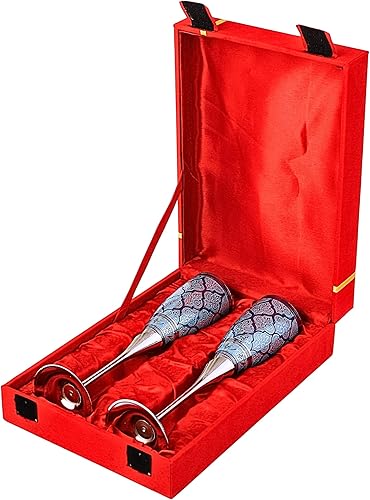 Miniatura 6 de Copas de champán grabadas, regalo de boda para brindis de novia y novio, copa de cáliz de latón, copa de vino de comunión de metal para parejas