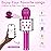 KIDWILL Wireless Bluetooth Karaoke Microphone for Kids, 5-in-1 Portable Handheld Karaoke Mic Speaker Player Recorder with Adjustable Remix FM Radio for Kids Girls Boys Teens Birthday-Hot Pink