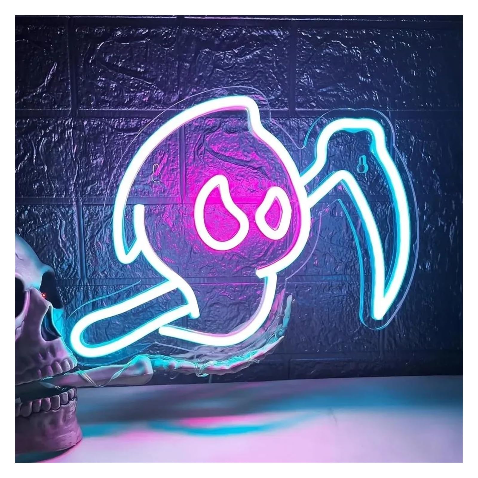 BYAMBD Home Bar Decor Ghost Shape Neon Sign, LED Grim Reaper Signs Lamp for Wall Decor,Spooky Holiday Decorations 30.5cmx22cm