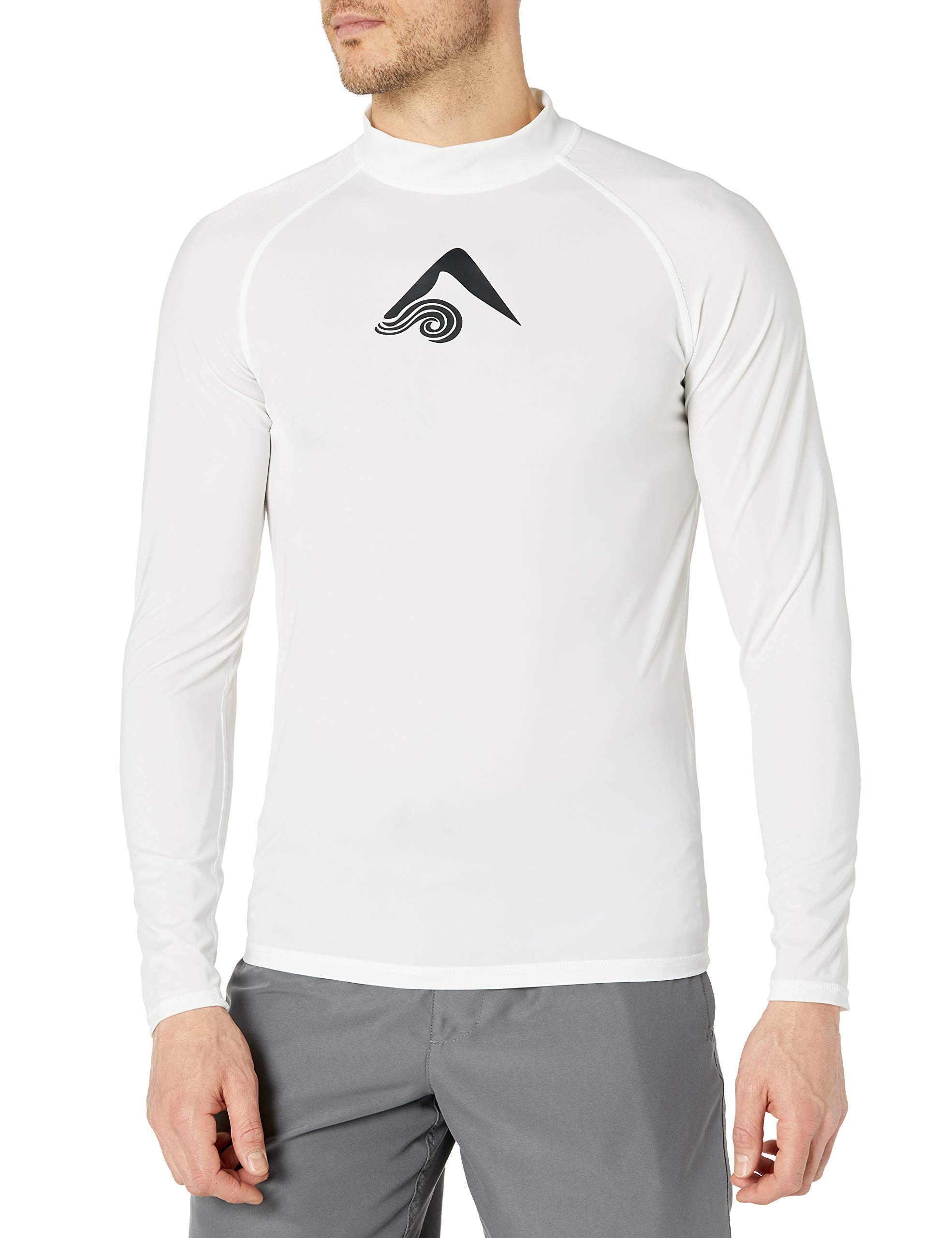Kanu Surf Men's Long-Sleeve Platinum UPF 50+ Rashguard