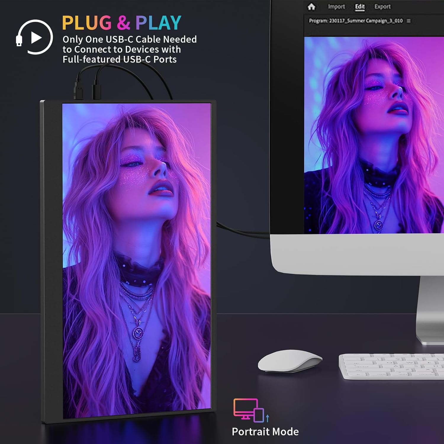 4K Portable Monitor, MAGICRAVEN 15.6inch UHD 3840×2160 100% sRGB Portable Gaming Monitor, USB-C Mini HDMI External Second Monitor Portable with Speakers for Laptop MacBook Switch PS5/4 Xbox - Image 6