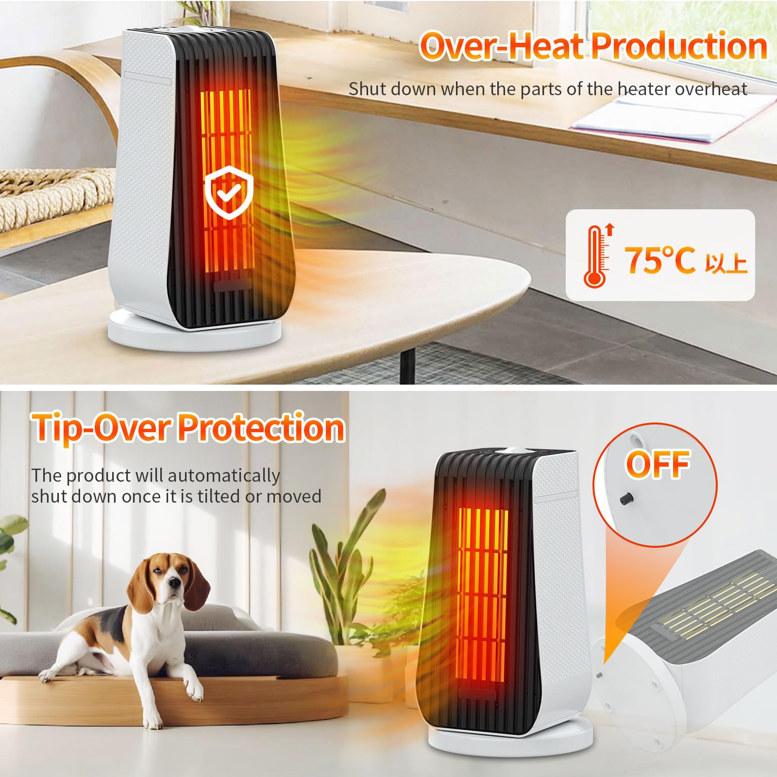 Radiateur Soufflant Céramique 1200W - Economique Et Portable - Bleu