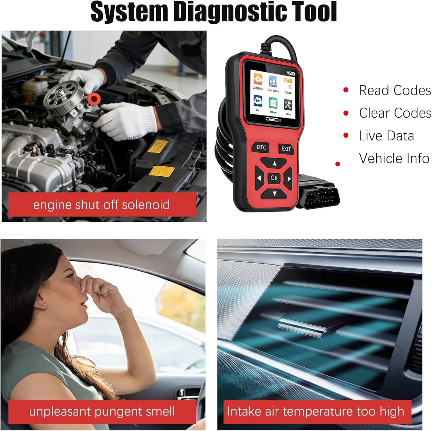 OBD2 skaner diagnostyczny do Ford Fiesta Fusion Escort Focus Mondeo, przenośna maszyna do odczytu samochodów OBDII skaner OBD czytnik kodów błędów