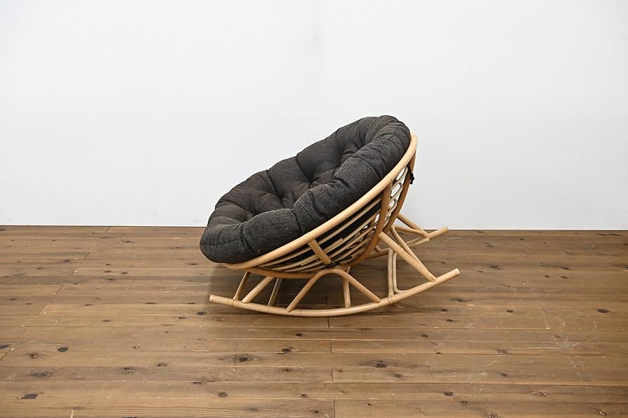 Amazon｜パパサンロッキングチェア ラタンチェア｜ロッキング