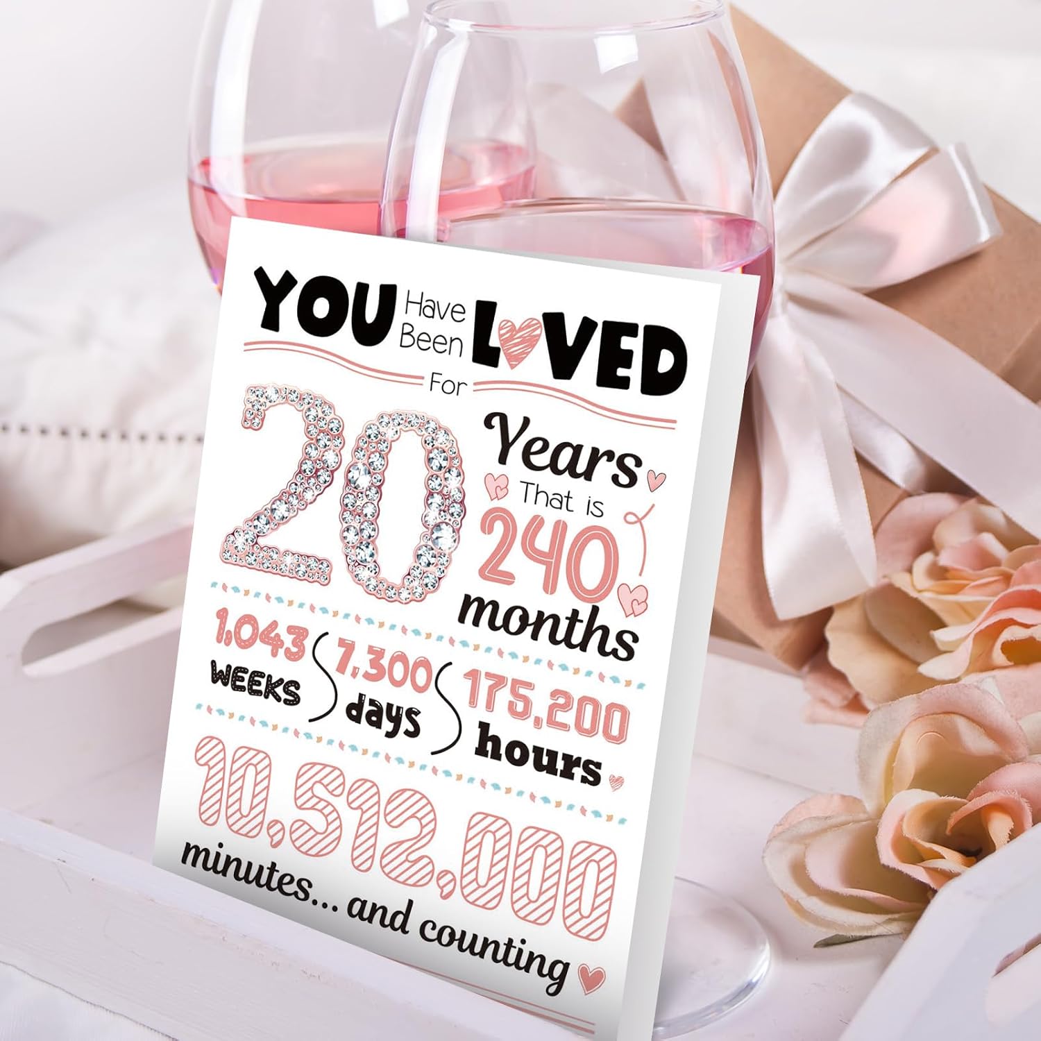 20th Birthday Card, Funny 20th Birthday Gifts for Women Girl Daughter Sister Granddaughter Niece, 20th Birthday Decorations, 20 Bday Greeting Cards 20 Year Old Girl Gifts - Image 5