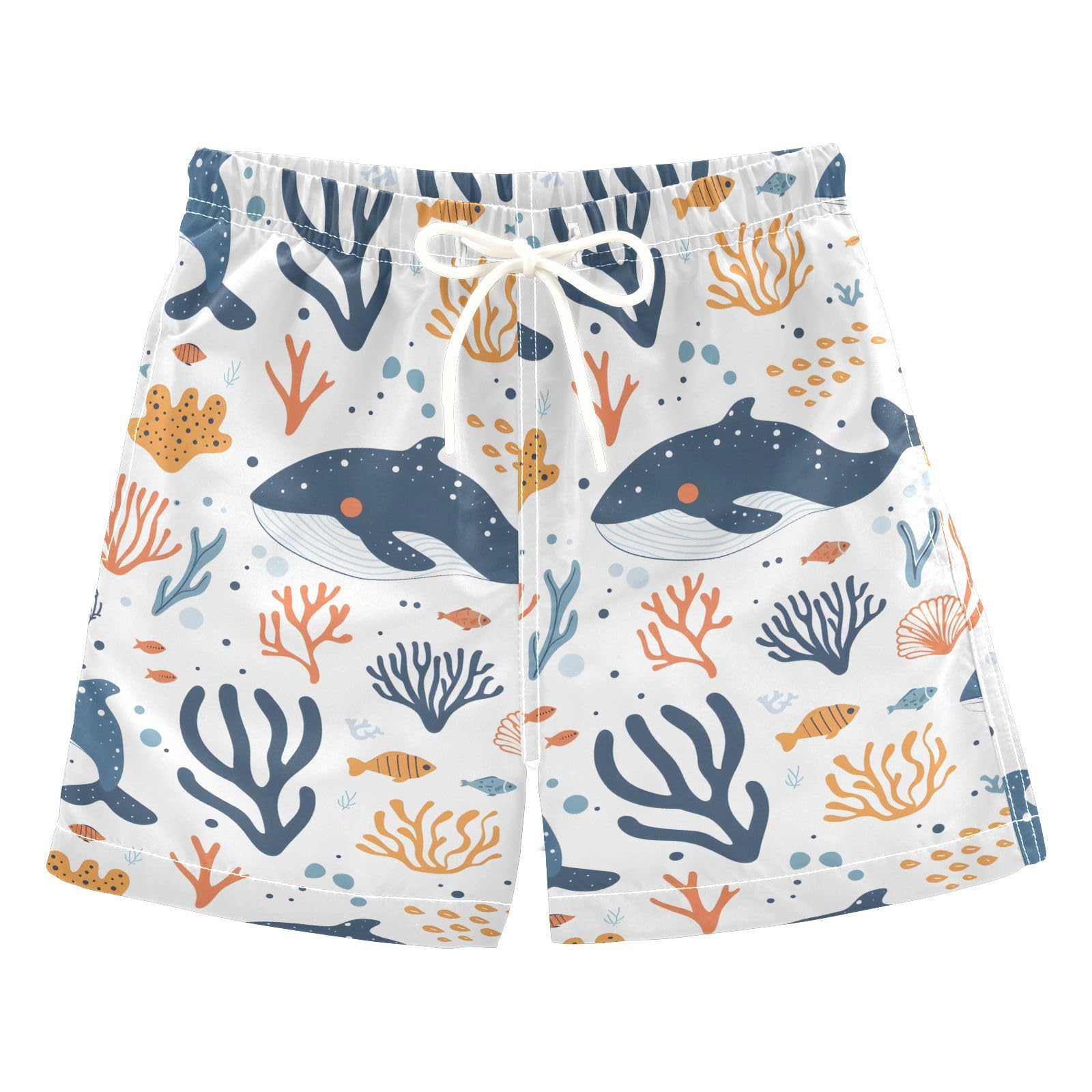 senya Whale and Coral A Boys Swim Trunks Toddler Shorts Swimwear Boardshorts