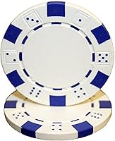 Vista 11 de Brybelly 50 fichas de póquer de cerámica compuesta, rayas, 2.5 onzas