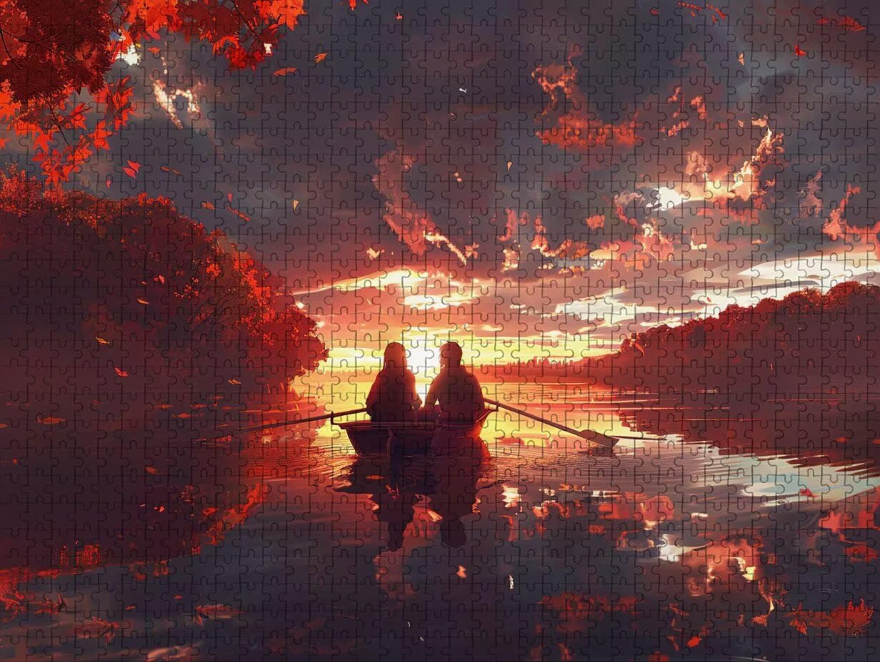 Sunset Puzzle Madera 4000 Piezas, Paisaje Puzzle Adultos con Caja 141x87cm, Rompecabezas Desafiante, para Hombres Mujeres Adolescente, Juegos de Rompecabezas Creativos, Decoracion Hogar Regalo, E-7343