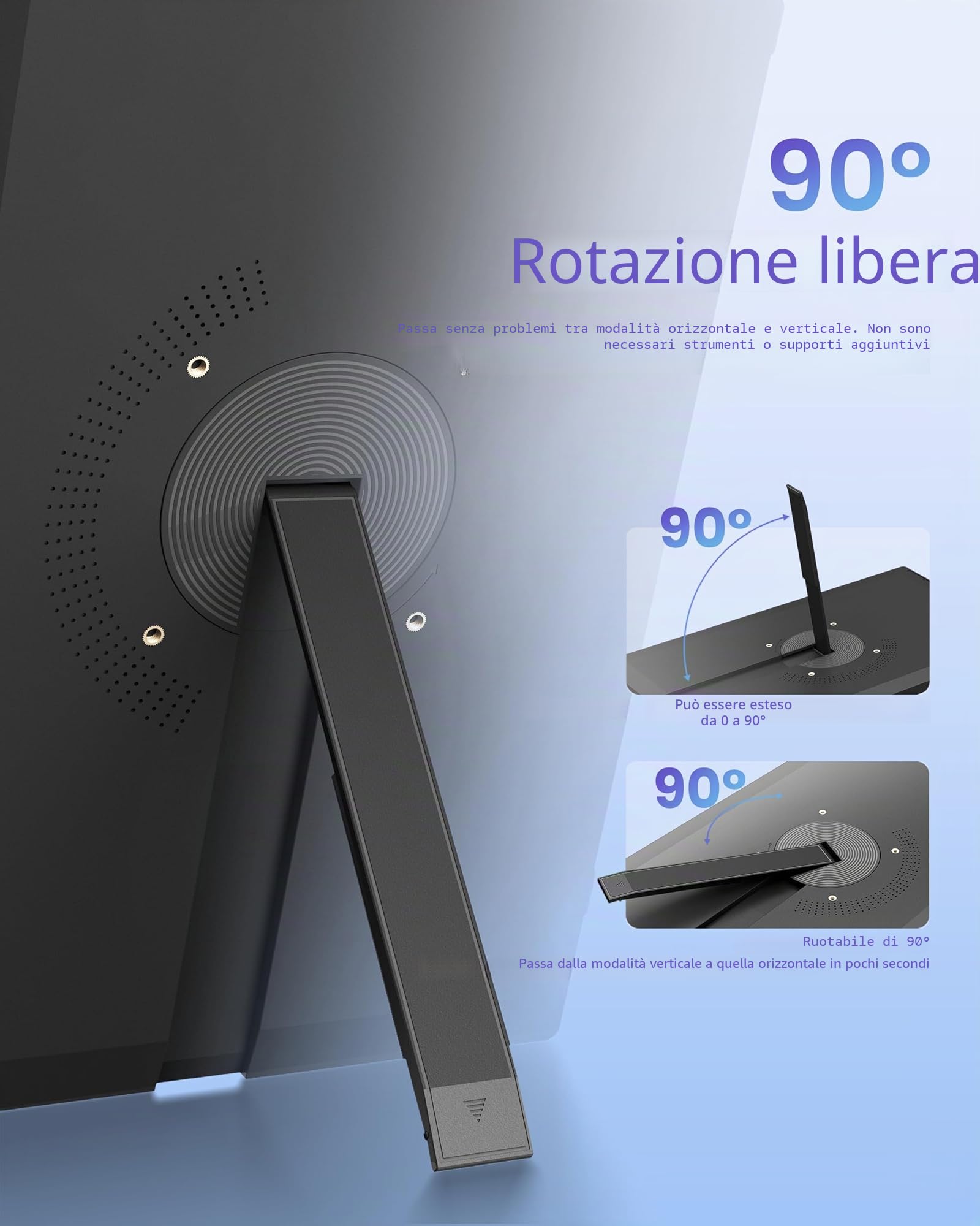 Portatile Monitor 15,6 pollici, Schermo Portatile 1080P | , Altoparlante Integrato e Supporto USB-C HDMI, Portable Monitor per Laptop, PC, Cellulare, PS5, Supporto VESA Montabile