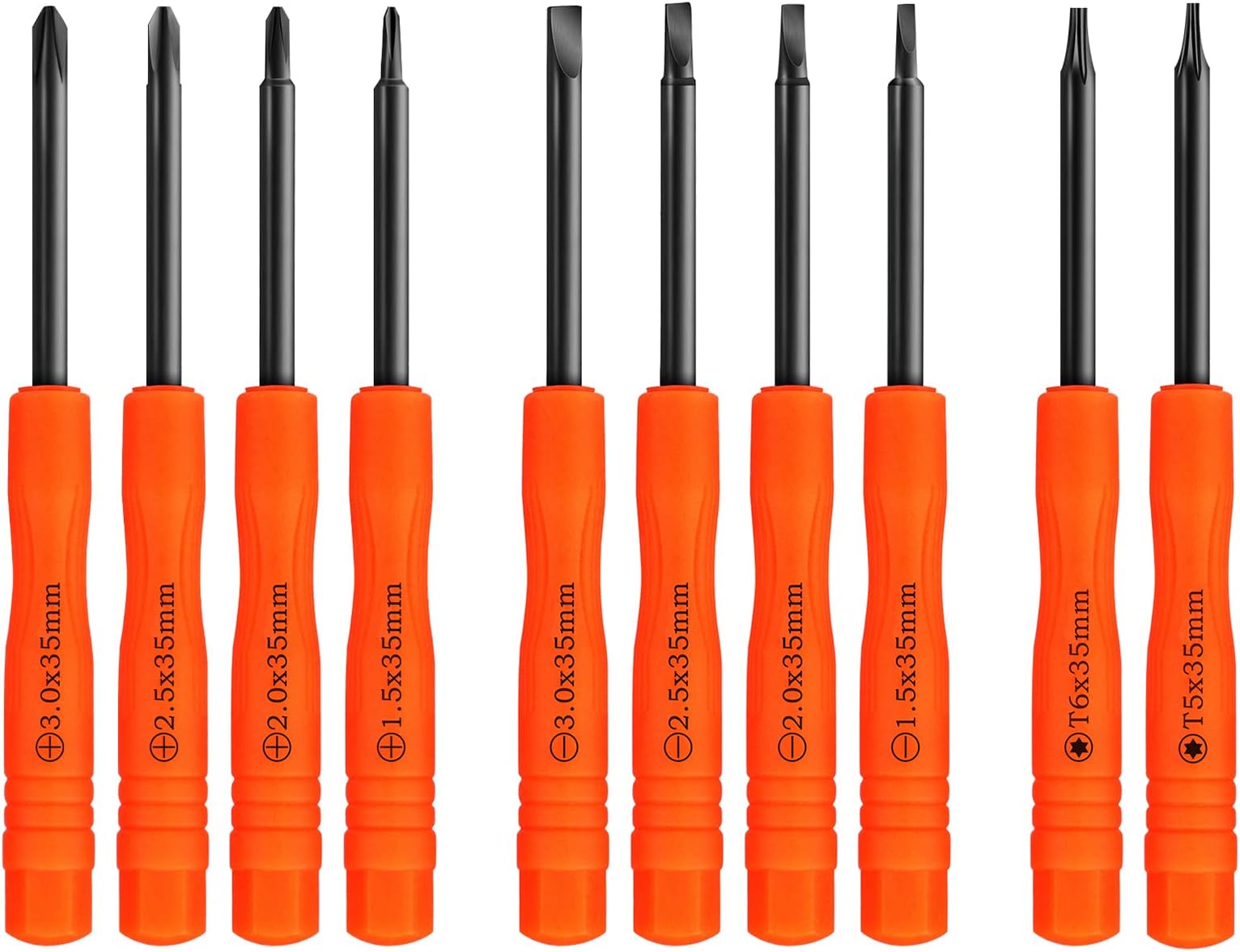 Small Screwdriver Set, FIXITOK 10Pcs Mini Screwdriver Set Eyeglass Screwdrivers Tiny Jewelers Screwdriver Set Small Phillips Slotted Torx Screwdriver Kit for Macbook Computer Watch Phone Laptop